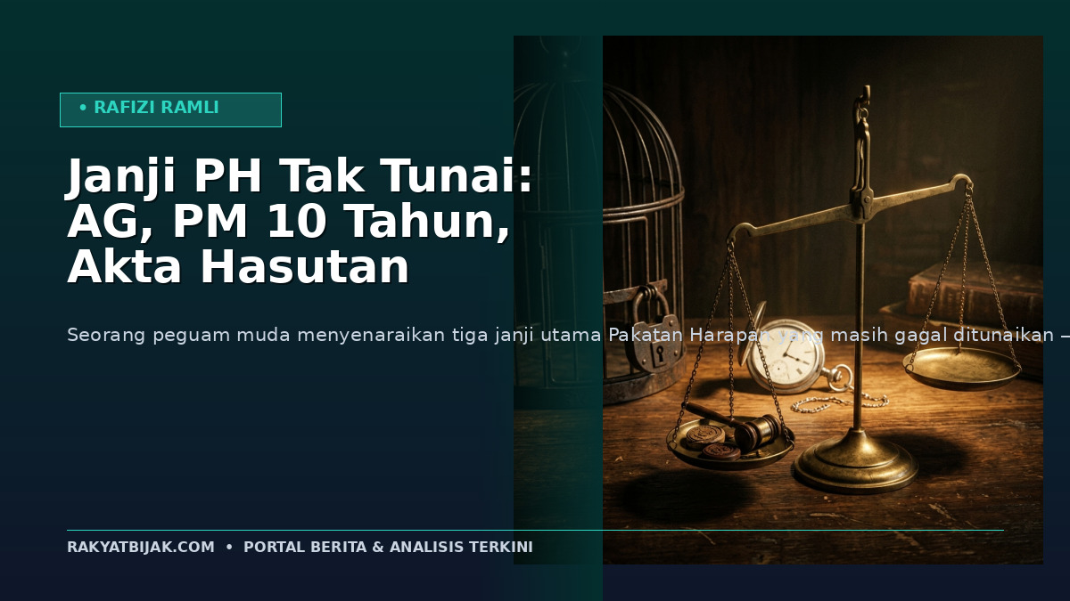 Janji PH Tak Tunai: AG, PM 10 Tahun, Akta Hasutan